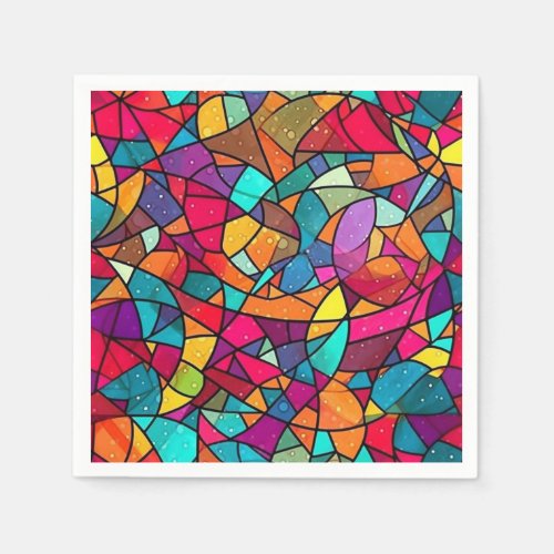 Stained glass pattern napkins