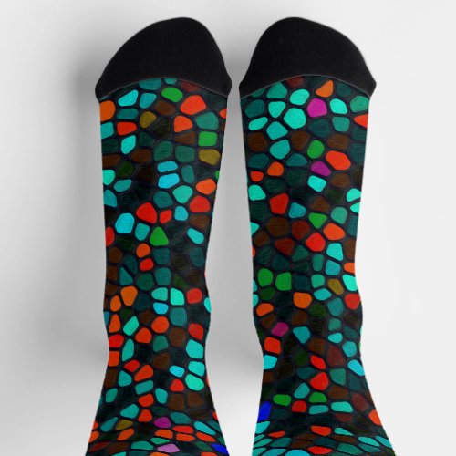Stained Glass Pattern Socks