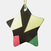 Stained Glass Pattern Star Ornament (Left)