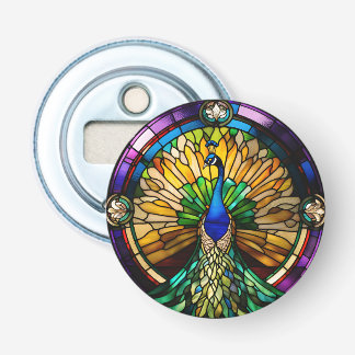 Stained Glass Peacock Bottle Opener