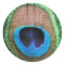 Stained Glass Peacock Round Sticker