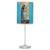 Stained Glass Peacock Table Lamp (Front)