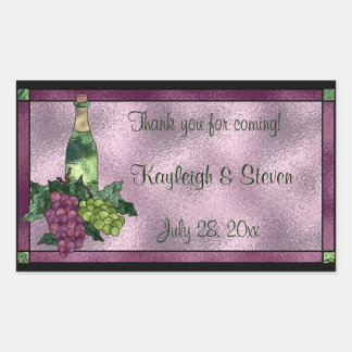 Stained Glass Personalized Rectangular Sticker