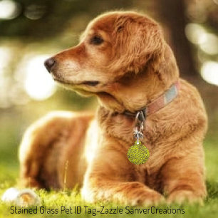 Stained Glass Pet ID Tag