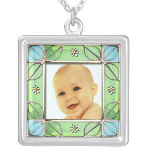 Stained Glass Photo Frame Necklace
