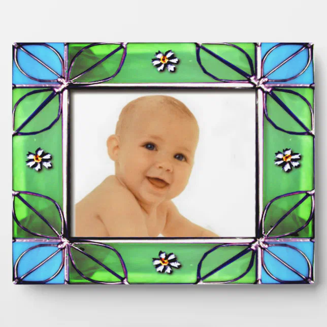 Stained Glass Photo Frame Plaque Zazzle