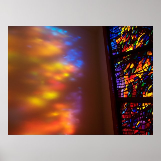 Stained Glass Photograph The Healing Window Art Poster (Front)