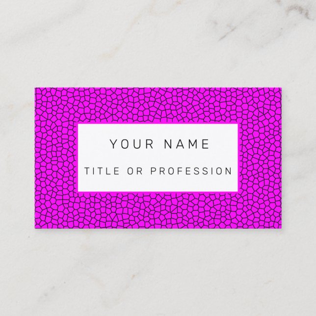 Stained Glass Pink Business Card (Front)