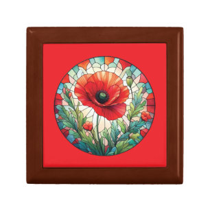 Stained Glass Poppy Gift Box