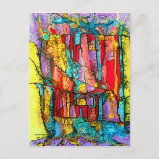 stained glass postcard
