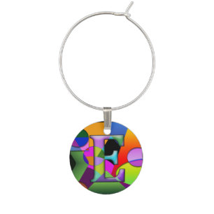 Stained Glass Prismatic Wine Charms