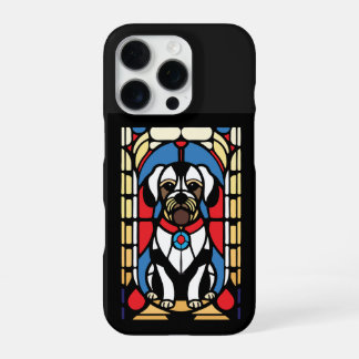 stained glass pup dog iPhone 16 pro case