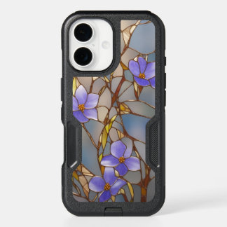Stained Glass Purple Flower Cell Phone Case