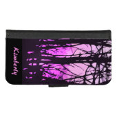 Stained Glass Purple Sunset iPhone 8/7 Wallet Case (Front (Horizontal))