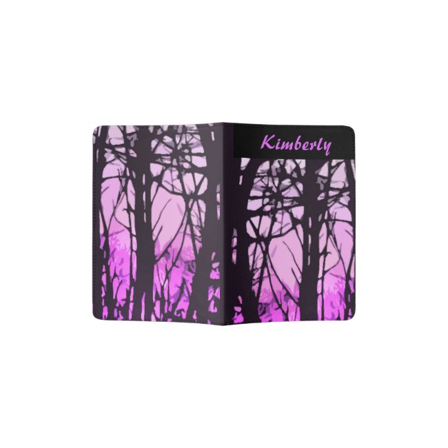 Stained Glass Purple Sunset Passport Holder
