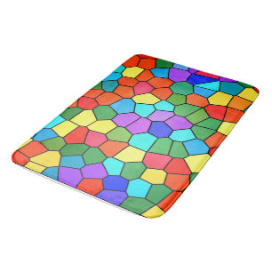 Stained Glass Rainbow Bath Mat