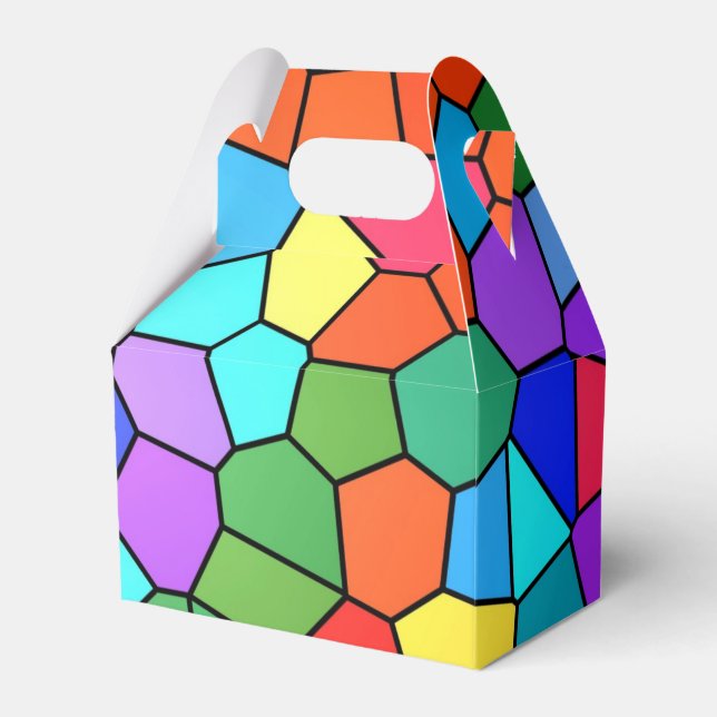 Stained Glass Rainbow Favor Boxes (Front Side)