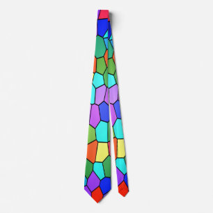 Stained Glass Rainbow Neck Tie