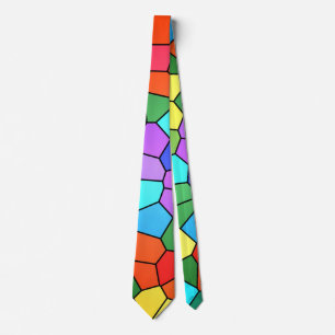 Stained Glass Rainbow Neck Tie