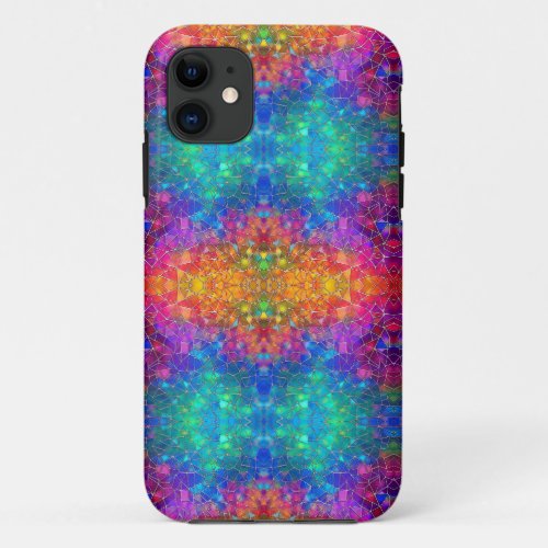 Stained Glass Rainbow Pattern iPhone 11 Case