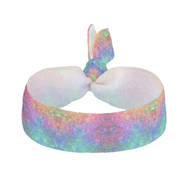 Stained Glass Rainbow Pattern Elastic Hair Tie (Front)