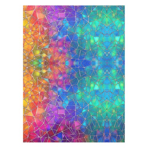 Stained Glass Rainbow Pattern Tablecloth