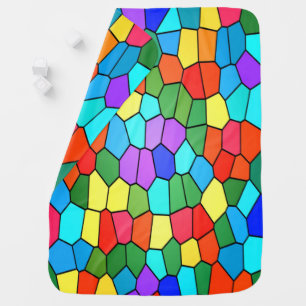 Stained Glass Rainbow Stroller Blanket