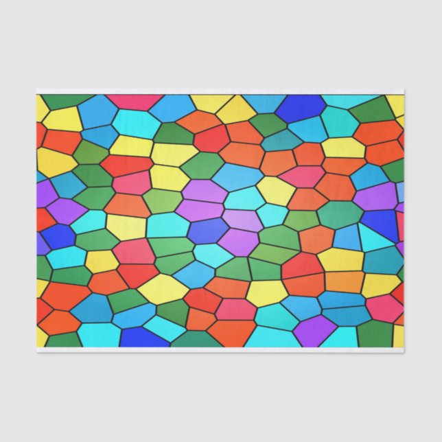 Stained Glass Rainbow Tissue Paper (Front)