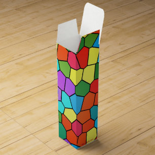 Stained Glass Rainbow wine gift box