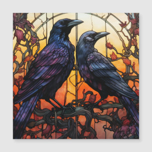 Stained Glass Ravens 