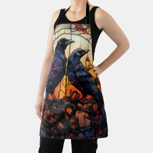 Stained Glass Ravens Apron
