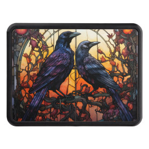 Stained Glass Ravens  Hitch Cover