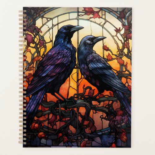 Stained Glass Ravens  Planner
