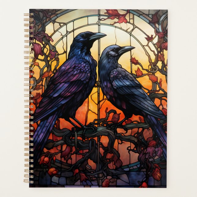 Stained Glass Ravens  Planner (Front)