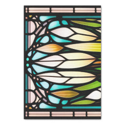 Stained Glass Reeds Illustration Large Tissue Paper | Zazzle
