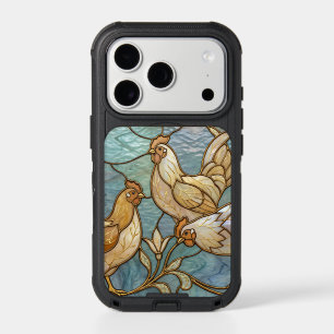 Stained Glass Roosters Elegant Chicken Farmhouse iPhone 17 Pro Case