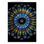 Stained glass rose window in France's Strasbourg (Front)