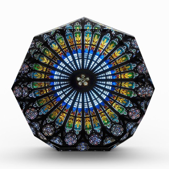 Stained glass rose window in France's Strasbourg Award (Front)
