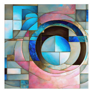 “Stained Glass Serenade” Colourful Abstract Art