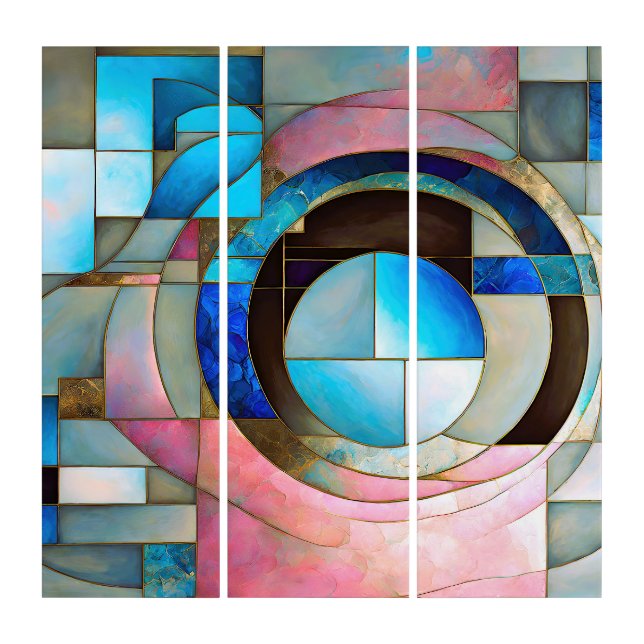 “Stained Glass Serenade” Colourful Abstract Art (Front)