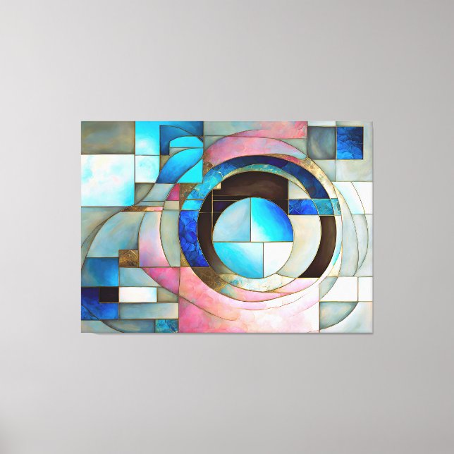 “Stained Glass Serenade” Colourful Abstract Art Canvas Print (Front)