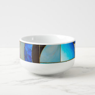 “Stained Glass Serenade” Colourful Abstract Art Soup Mug