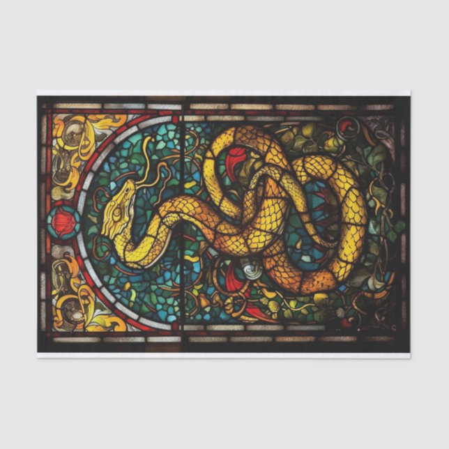 Stained Glass Serpent Tissue Paper (Front)