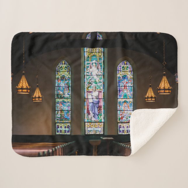 STAINED GLASS SHERPA BLANKET (Front (Horizontal))