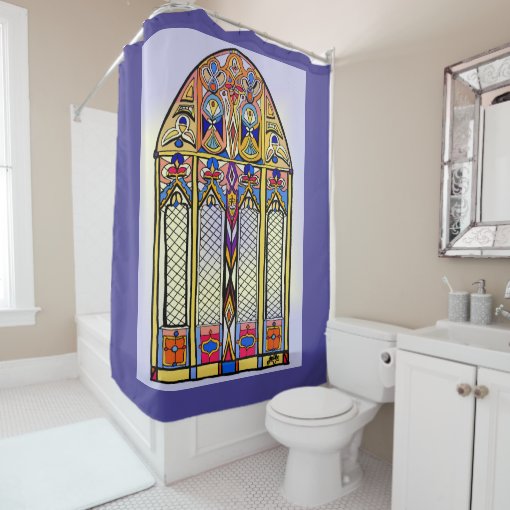 Stained Glass Shower Curtain Zazzle
