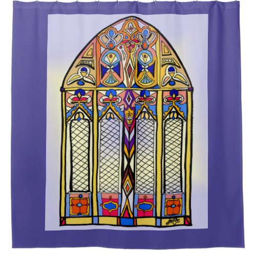 Stained Glass Shower Curtain