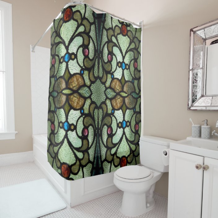 Stained Glass Shower Curtain