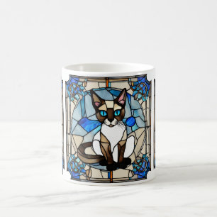 Stained Glass Siamese Cat Mug