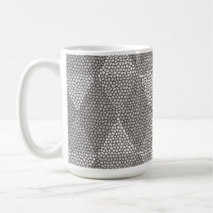 Stained Glass Silver Diamond Pattern Coffee Mug