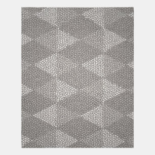 Stained Glass Silver Diamond Pattern Outdoor Rug
